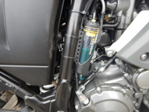 This is the oild resevoir. The Scottoiler drips oil onto he drive chain while the engine is running.